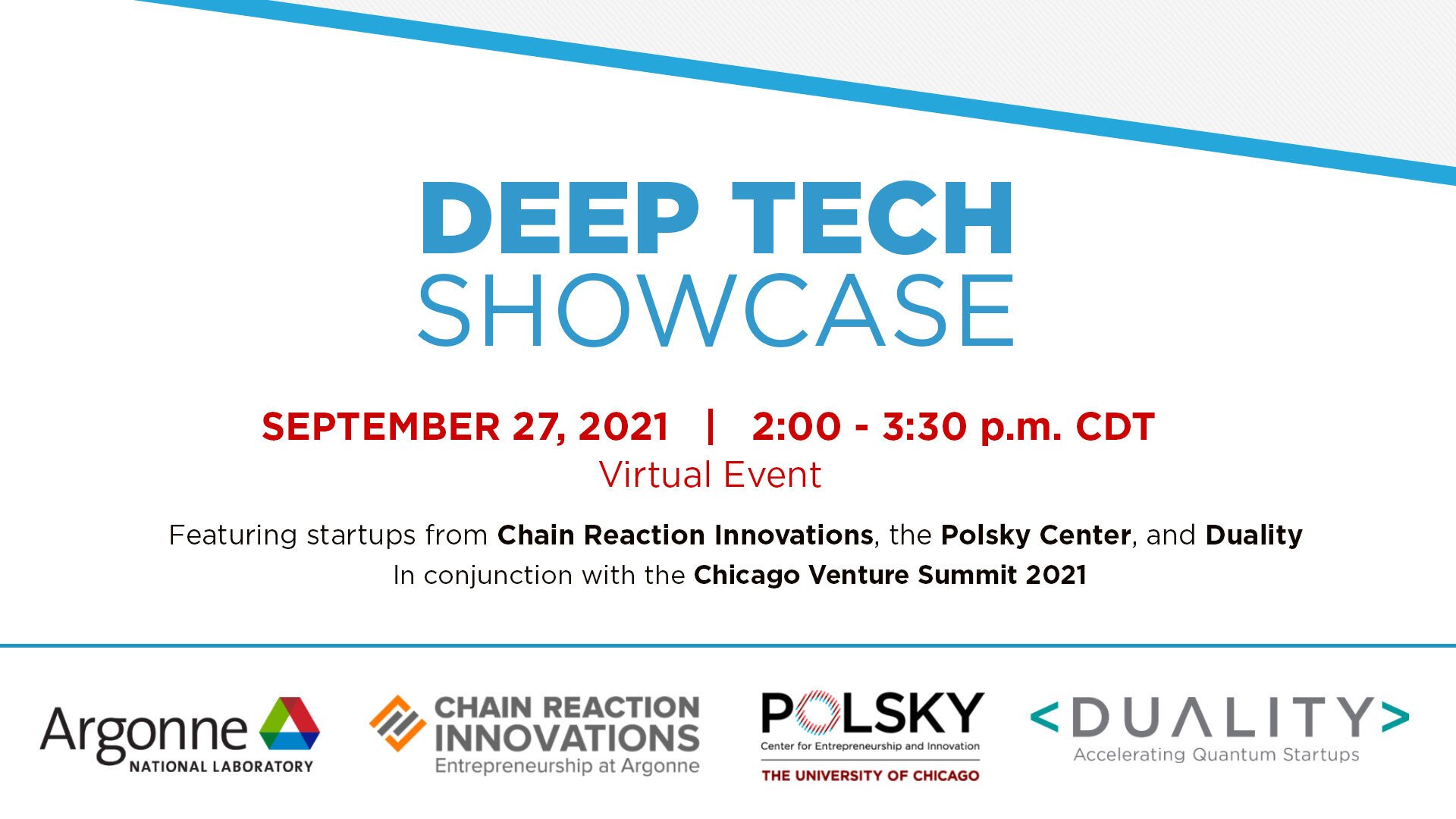 Chicago Venture Summit Deep Tech Showcase